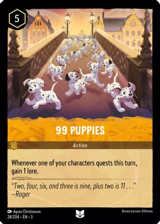 Image of 99 Puppies (24/204) - Into the Inklands Cold Foil