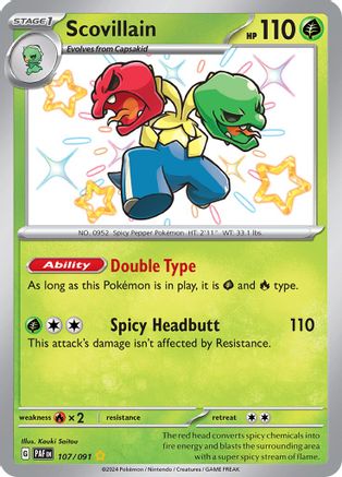 Image of Scovillain 107/091  - Holofoil SV Paldean Fates - Shiny Rare