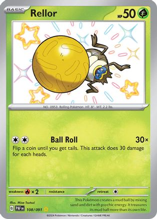 Image of Rellor 108/091  - Holofoil SV Paldean Fates - Shiny Rare