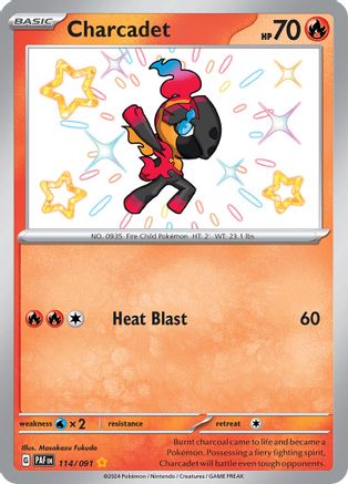 Image of Charcadet 114/091  - Holofoil SV Paldean Fates - Shiny Rare