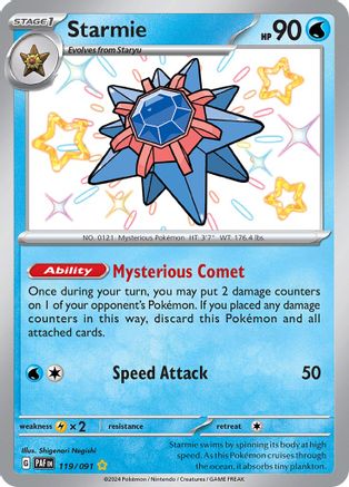 Image of Starmie 119/091  - Holofoil SV Paldean Fates - Shiny Rare