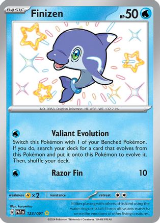 Image of Finizen 123/091  - Holofoil SV Paldean Fates - Shiny Rare