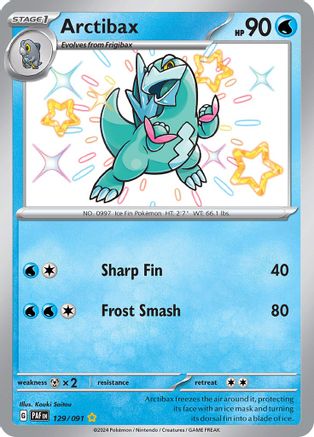 Image of Arctibax 129/091  - Holofoil SV Paldean Fates - Shiny Rare