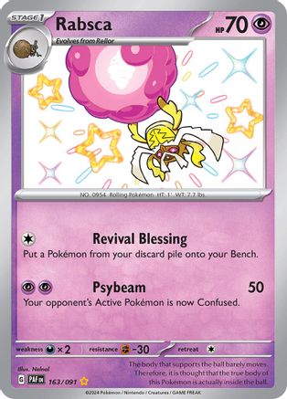 Image of Rabsca 163/091  - Holofoil SV Paldean Fates - Shiny Rare