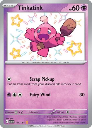 Image of Tinkatink 165/091  - Holofoil SV Paldean Fates - Shiny Rare