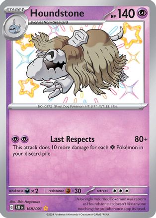 Image of Houndstone 168/091  - Holofoil SV Paldean Fates - Shiny Rare
