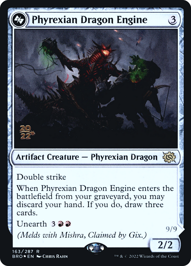 Image of Phyrexian Dragon Engine (PRE-163) - The Brothers' War Promos Foil