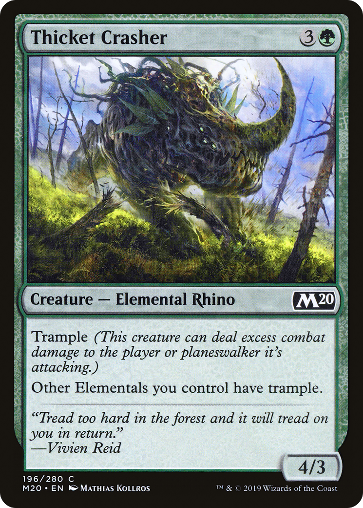 Image of Thicket Crasher (M20-196) - Core Set 2020 Foil