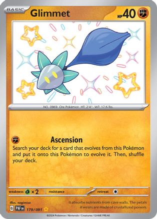 Image of Glimmet 179/091  - Holofoil SV Paldean Fates - Shiny Rare