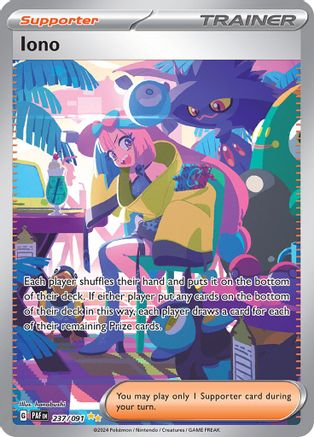 Image of Iono 237/091  - Holofoil SV Paldean Fates - Special Illustration Rare