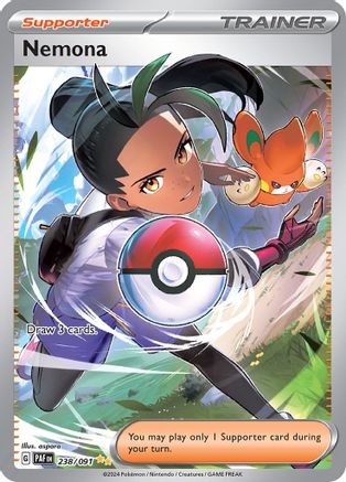 Image of Nemona 238/091  - Holofoil SV Paldean Fates - Special Illustration Rare