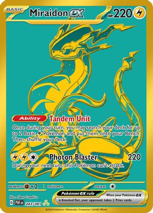 Image of Miraidon ex 243/091  - Holofoil SV Paldean Fates - Hyper Rare
