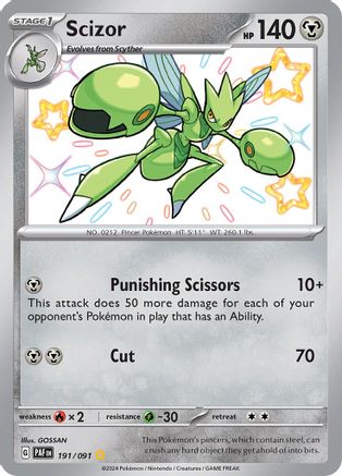 Image of Scizor 191/091  - Holofoil SV Paldean Fates - Shiny Rare