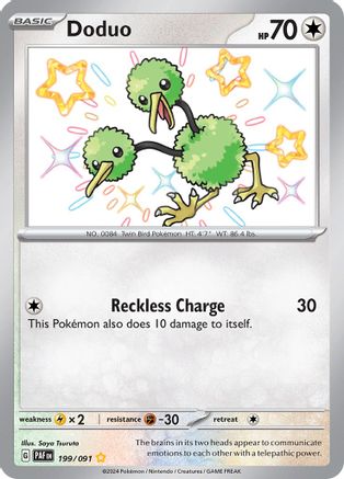 Image of Doduo 199/091  - Holofoil SV Paldean Fates - Shiny Rare