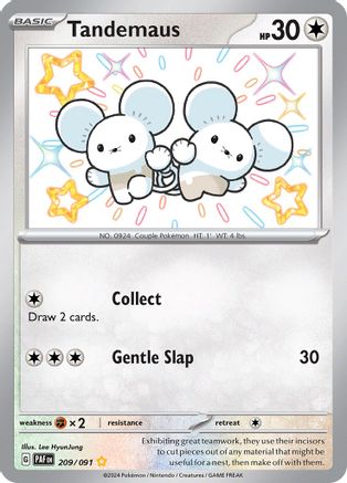 Image of Tandemaus 209/091  - Holofoil SV Paldean Fates - Shiny Rare