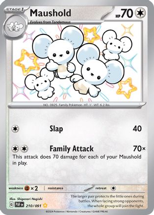 Image of Maushold 210/091  - Holofoil SV Paldean Fates - Shiny Rare