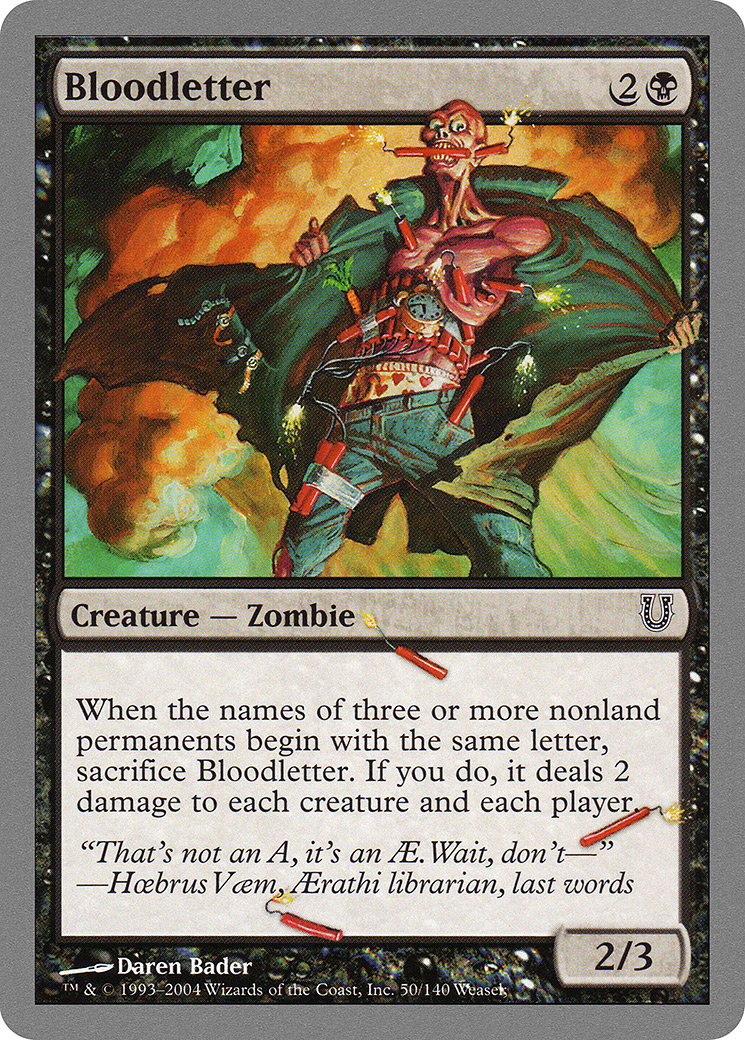 Image of Bloodletter (UNH-050) - Unhinged Foil