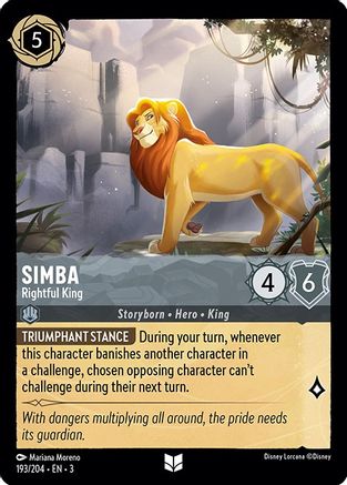 Image of Simba - Rightful King (193/204) - Into the Inklands Cold Foil
