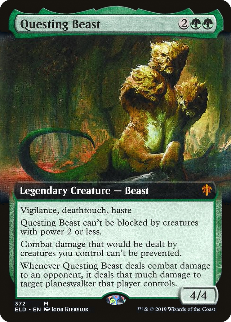 Image of Questing Beast (Extended Art) (ELD-372) - Throne of Eldraine: (Extended Art) Foil