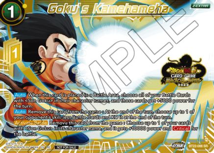 Image of Goku's Kamehameha (2023 World Championship Z-Extra Card Set) (BT22-086) - Tournament Promotion Cards Foil