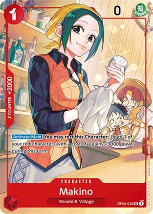 Image of Makino (Japanese 1st Anniversary Set) (OP02-015) - One Piece Promotion Cards Foil