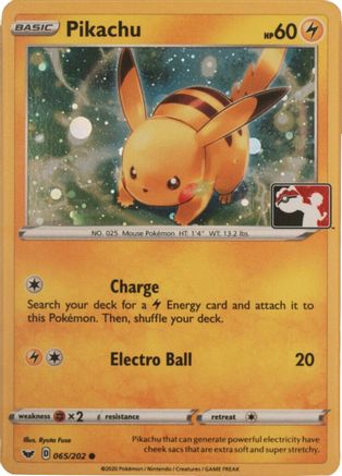 Image of Pikachu 065/202  - Holofoil League & Championship Cards - Promo