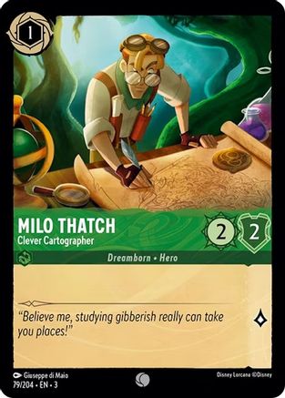 Image of Milo Thatch - Clever Cartographer (79/204) - Into the Inklands Cold Foil