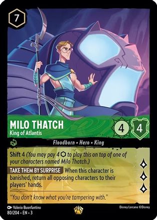 Image of Milo Thatch - King of Atlantis (80/204) - Into the Inklands Cold Foil