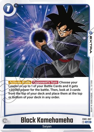 Image of Black Kamehameha (FB01-067) - Awakened Pulse