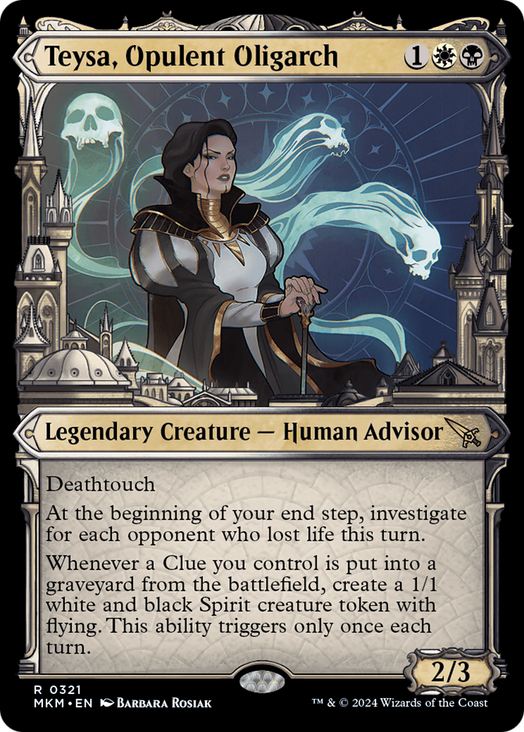 Image of Teysa, Opulent Oligarch (Showcase) (0321) (MKM-321) - Murders at Karlov Manor: (Showcase) Foil
