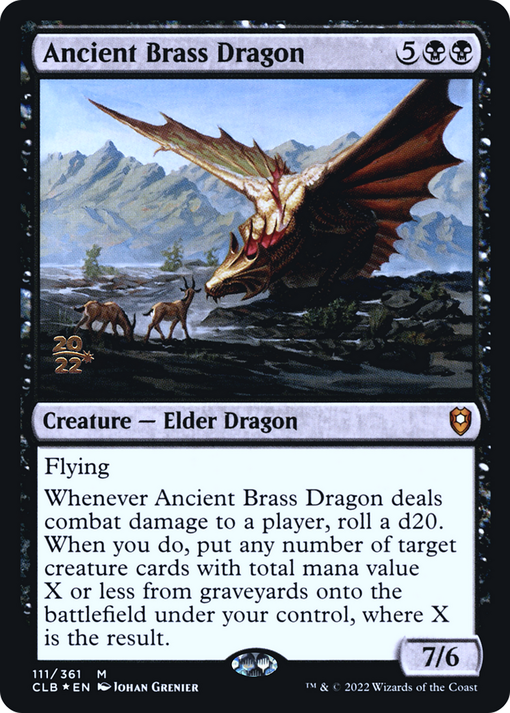 Image of Ancient Brass Dragon (PRE-111) - Battle for Baldur's Gate Promos Foil