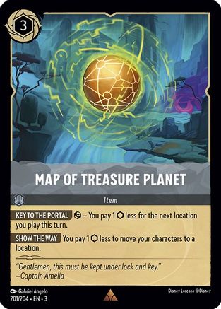 Image of Map of Treasure Planet (201/204) - Into the Inklands Cold Foil