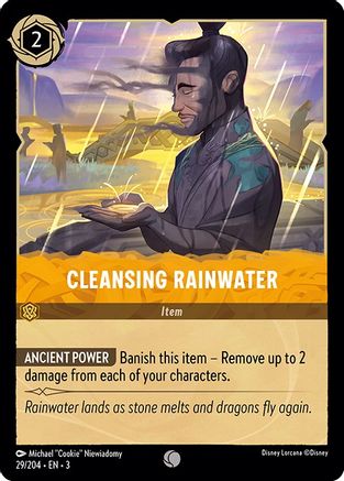 Image of Cleansing Rainwater (29/204) - Into the Inklands Cold Foil