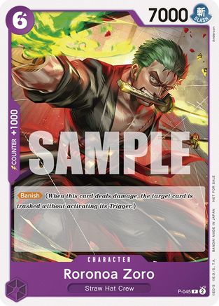 Image of Roronoa Zoro (OP-06 Pre-Release Tournament) [Participant] (P-045) - One Piece Promotion Cards