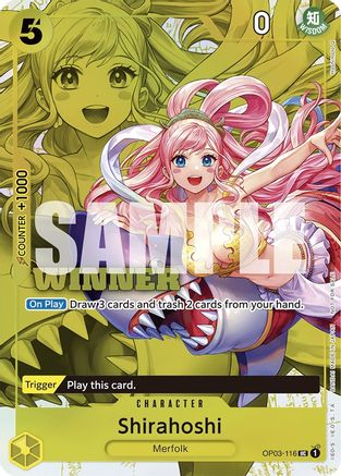Image of Shirahoshi (Winner Pack Vol. 6) (OP03-116) - One Piece Promotion Cards Foil