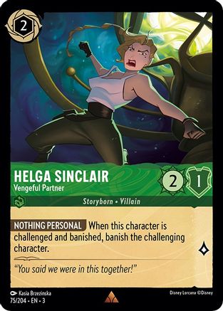 Image of Helga Sinclair - Vengeful Partner (75/204) - Into the Inklands Cold Foil