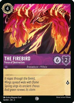 Image of The Firebird - Force of Destruction (56/204) - Into the Inklands Cold Foil