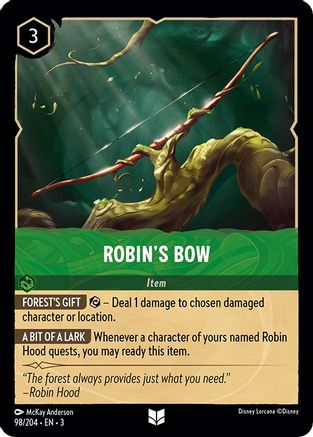 Image of Robin's Bow (98/204) - Into the Inklands Cold Foil