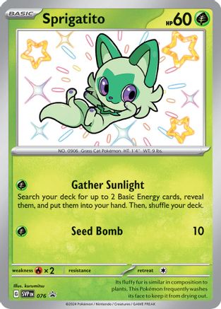 Image of Sprigatito 076  - Holofoil SV Scarlet & Violet Promo Cards - Promo