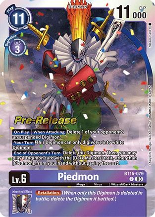 Image of Piedmon (BT15-079) - Exceed Apocalypse Pre-Release Cards Foil