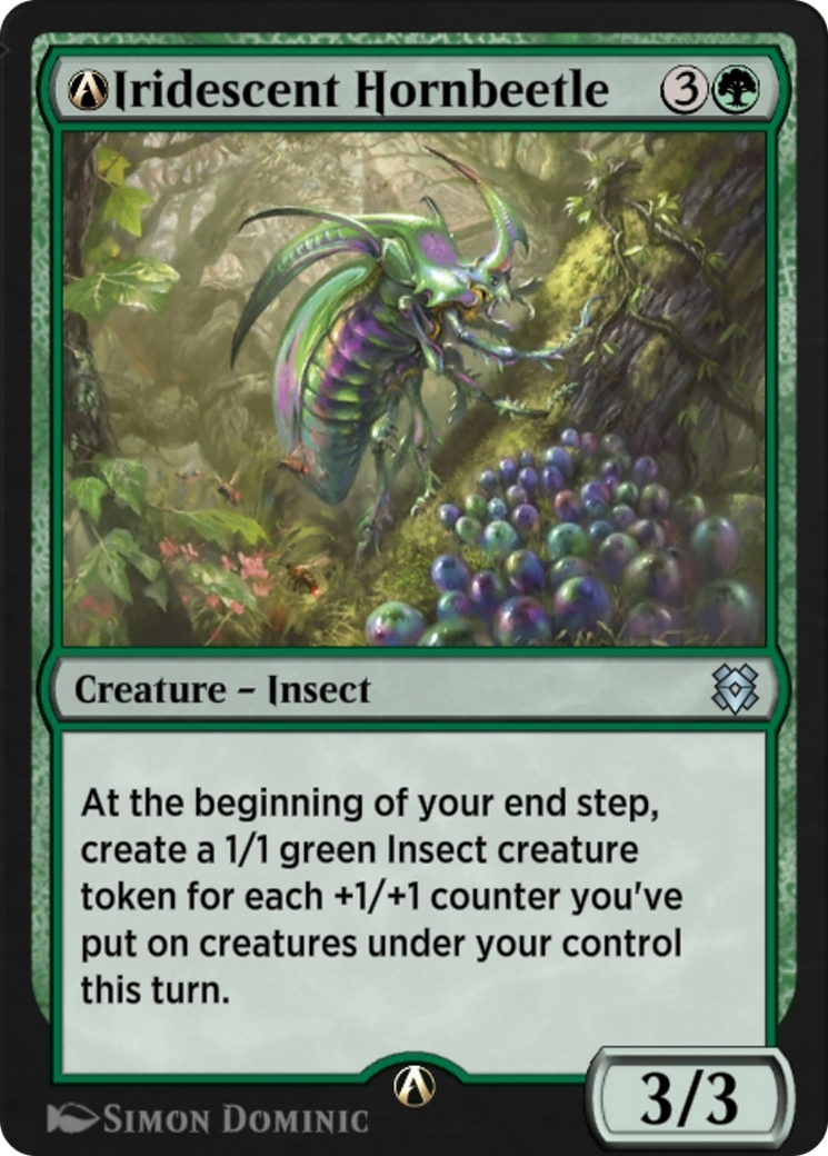 Image of A-Iridescent Hornbeetle (ZNR-A-187) - Zendikar Rising