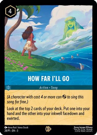 Image of How Far I'll Go (28) - Disney Lorcana Promo Cards Cold Foil