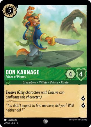 Image of Don Karnage - Prince of Pirates (71/204) - Into the Inklands Cold Foil