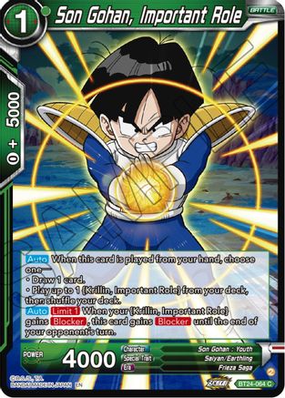 Image of Son Gohan, Important Role (BT24-064) - Beyond Generations