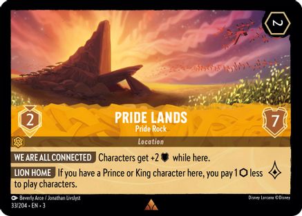 Image of Pride Lands - Pride Rock (33/204) - Into the Inklands Cold Foil