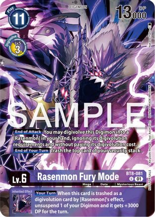 Image of Rasenmon Fury Mode (Official Tournament Pack Vol.12) (BT8-081) - New Awakening Foil
