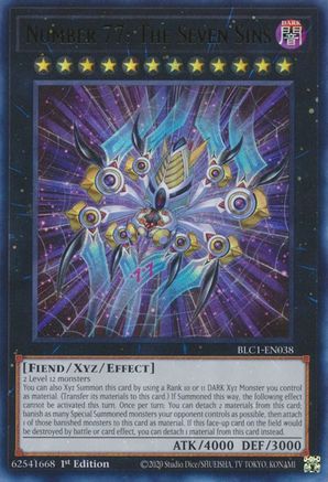 Image of Number 77: The Seven Sins (BLC1-EN038) - Battles of Legend: Chapter 1 1st Edition