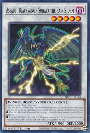 Image of Assault Blackwing - Sohaya the Rain Storm (BLC1-EN144) - Battles of Legend: Chapter 1 1st Edition