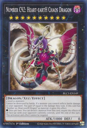 Image of Number C92: Heart-eartH Chaos Dragon (BLC1-EN149) - Battles of Legend: Chapter 1 1st Edition