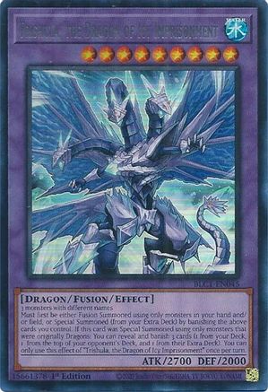 Image of Trishula, the Dragon of Icy Imprisonment (Silver) (BLC1-EN045) - Battles of Legend: Chapter 1 1st Edition